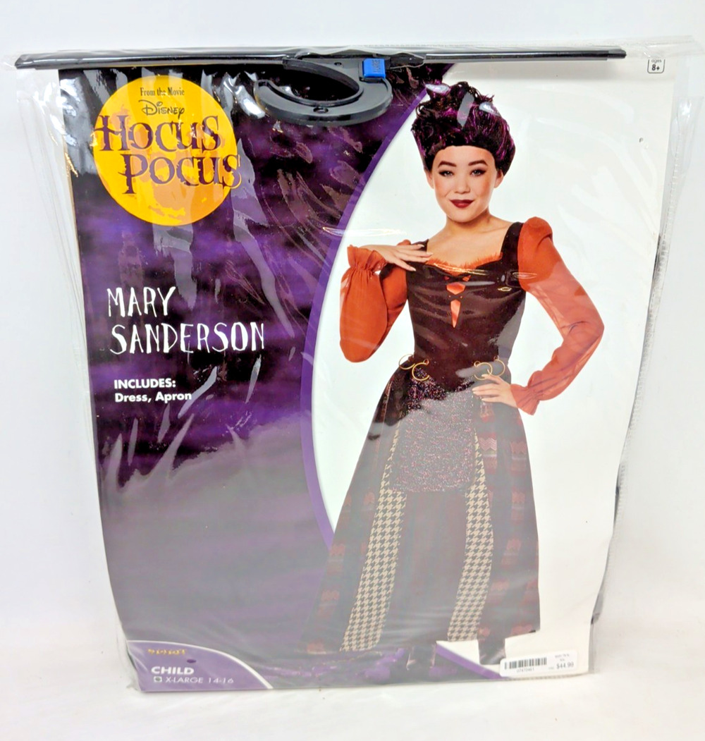 Spirit Disney Hocus Pocus Mary Sanderson Child XL Dress Costume Polyester 14-16